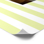 Poster Rayures de bonbon vert clair et blanc Photo de béb (Coin)