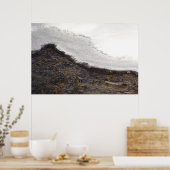 Poster Rayures de courant de neige d'hiver (Cuisine)