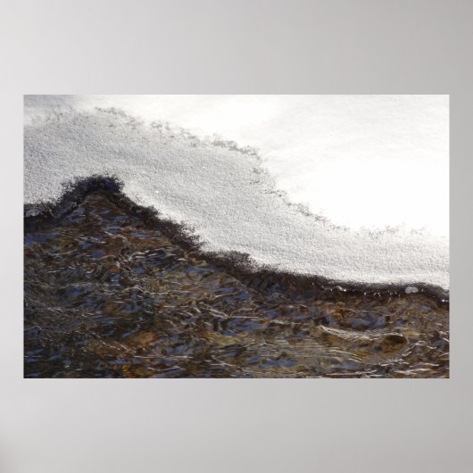 Poster Rayures de courant de neige d'hiver (Devant)