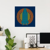 Poster rayures de fusée solaire (Bureau à domicile)