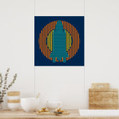 Poster rayures de fusée solaire (Cuisine)