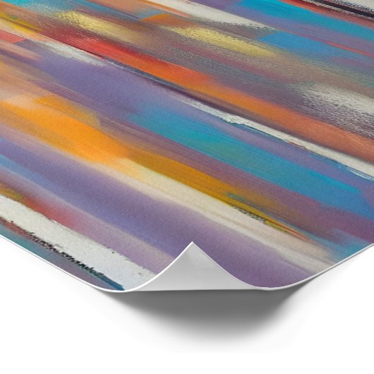 Poster Rayures de peinture colorées (Coin)
