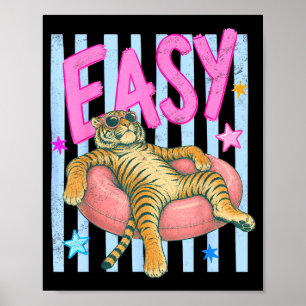 Poster Rayures de tigre faciles vacances d'été prépa pisc
