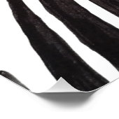 Poster Rayures de zèbre noir et blanc (Coin)