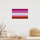 Poster Rayures du drapeau de fierté lesbienne (Cuisine)