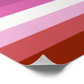Poster Rayures du drapeau de fierté lesbienne (Coin)