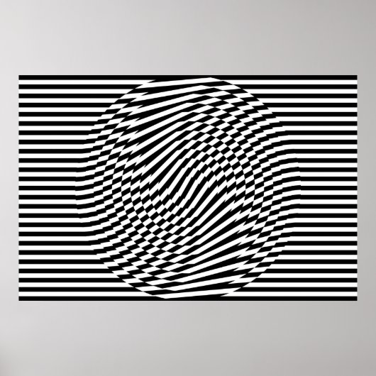 Poster Rayures et cercles I (Devant)