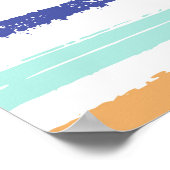 Poster Rayures géométriques textiles cousans couture vint (Coin)