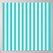Poster Rayures Modernes Turquoise (Devant)
