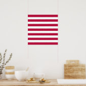 Poster Rayures rouges et blanches (Cuisine)