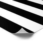 Poster Rayures verticales noires et blanches (Coin)