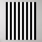 Poster Rayures verticales noires et blanches (Devant)