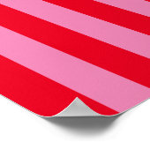 Poster Rayures verticales rouges et roses (Coin)