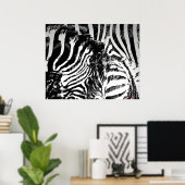 Poster rayures zèbres (Bureau à domicile)