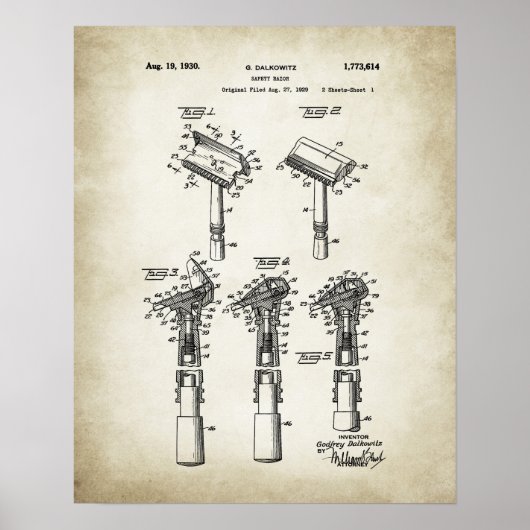 Poster Razor Patent (Devant)