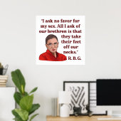 Poster RBG Ruth Bader Ginsburg Citation Droits des femmes (Bureau à domicile)