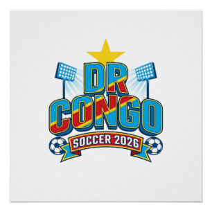 Poster RDC Football 2026 Football Gras Pays Typographie