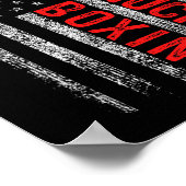 Poster Re Knuckle Boxe Drapeau Américain 4 Juillet Combat (Coin)