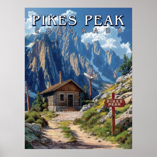Poster Reach for the Peak : Pikes Peak, Colorado (Devant)