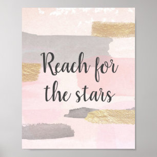 Poster REACH for the STARS - Citation d'or rose