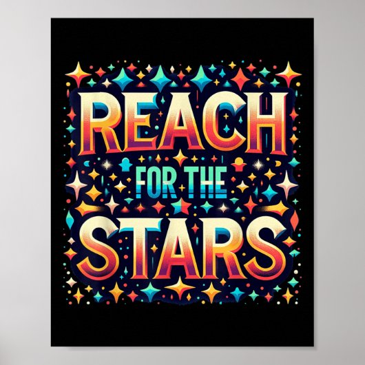 Poster Reach For The Stars Motivational  (Devant)