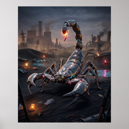 Poster Réacteur Sables Scorpion Néon (Devant)