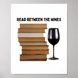 Poster Read Between Wines Wall Art