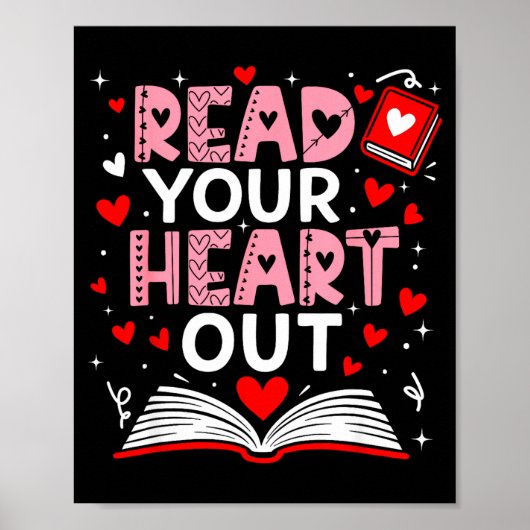 Poster Read Your Heart Out Valentine Reading Book Girl Ki (Devant)