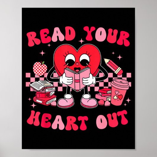 Poster Read Your Heart Out Valentines Day Teachers Book L (Devant)