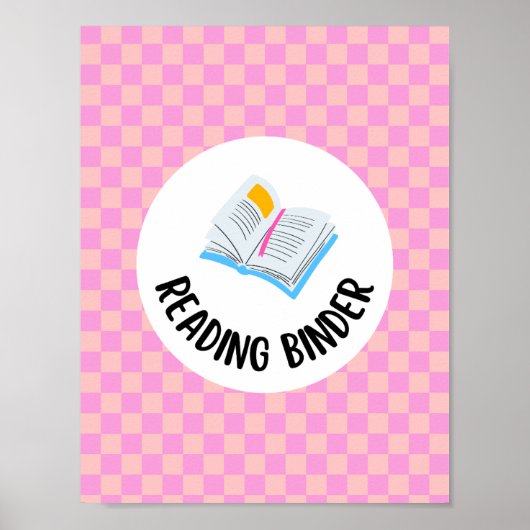 Poster reading binder title insert page  (Devant)