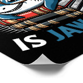 Poster Reading Is Jawsome Shark Books Bookworm Reader  (Coin)