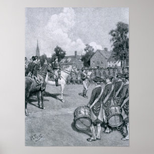 Poster Reading the Declaration before Washington's