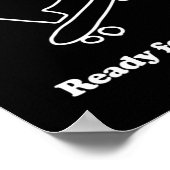 Poster Ready For Bed Dinosaur Skateboarding  (Coin)