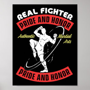 Poster Real Fighter Muay Thai Mixed martial art Combattez