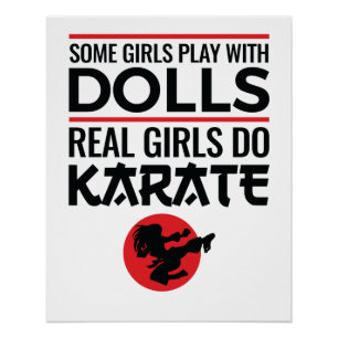 Poster Real Girls Do Karate Cute Women Martial Arts