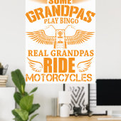 Poster Real Grandpas Ride Motos (Bureau à domicile)