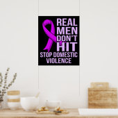 Poster Real Men Don't Hit Stop Domestic Violence (Cuisine)