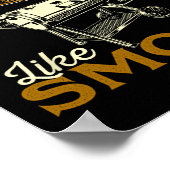 Poster Real Men Smell Like Smoke - Pitmaster Bbq Smoker G (Coin)