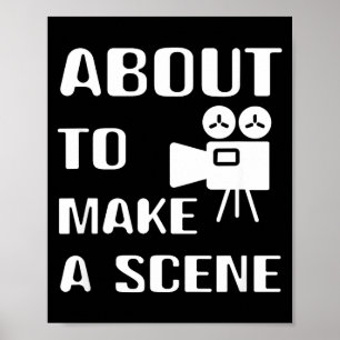 Poster Réalisateur à propos de tourner une scène de film