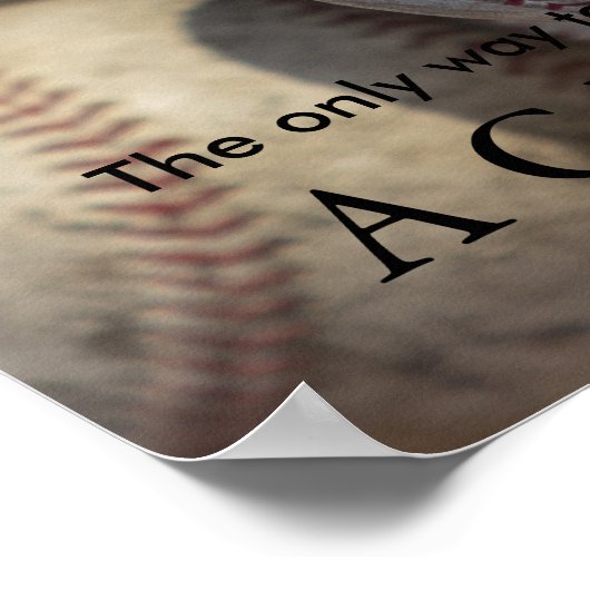 Poster Réalisation Motivation Baseball (Coin)