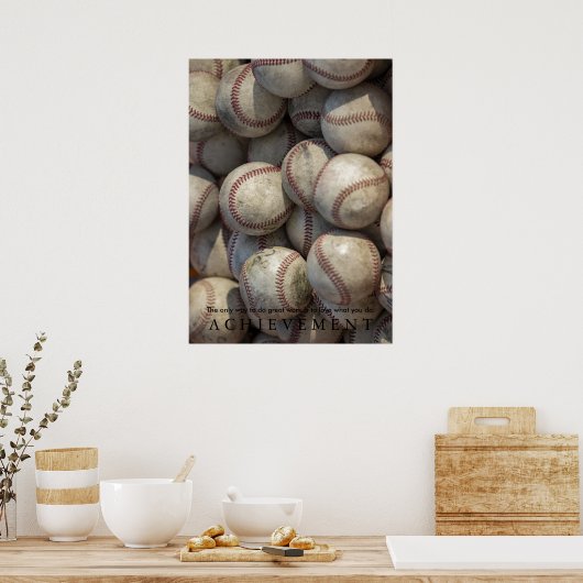 Poster Réalisation Motivation Baseball (Cuisine)