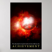 Poster Réalisation Motivation Flaming Baseball (Devant)