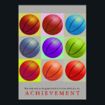 Poster Réalisation Motivationnelle Basketball Pop Art<br><div class="desc">Sport Thème Numériquement Edited Art - Basketball Poster Imprimer - Digital Comic Style Artwork - College Pop Art - Computer Images - La seule façon de faire un grand travail est d'aimer ce que vous faites.</div>