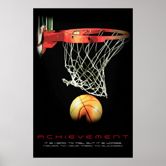 Poster Réalisation Motivationnelle Basketball Sport (Devant)