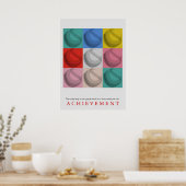 Poster Réalisation Motivationnelle Retro Baseball Pop Art (Cuisine)