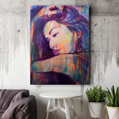 Poster Réalisme Abstrait Femme Portrait Street Art