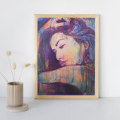 Poster Réalisme Abstrait Femme Portrait Street Art