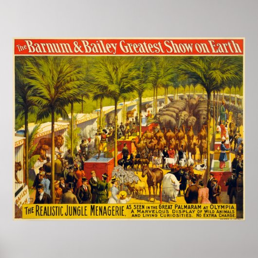 Poster réaliste Jungle Menagerie Circus (Devant)