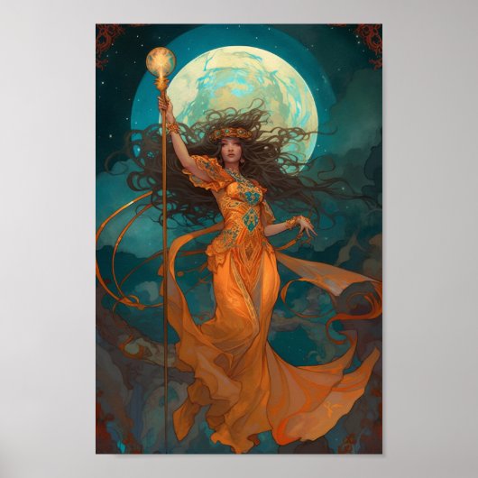 Poster Realm Walkers : "Sorcière élémentaire" art imagina (Devant)