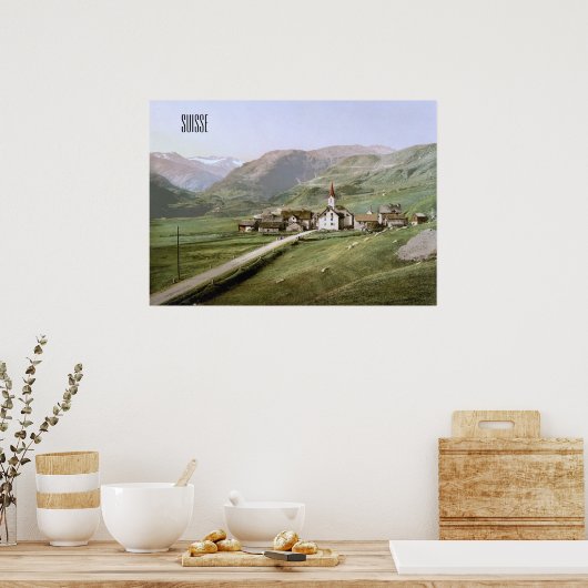 Poster Realp, Suisse (Cuisine)